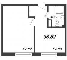 1 ккв № 469 Корп.: В1 , Секция 2  в ЖК In2it