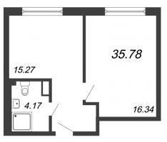 1 ккв № 514 Корп.: В1 , Секция 2  в ЖК In2it