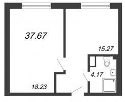 1 ккв № 513 Корп.: В1 , Секция 2  в ЖК In2it