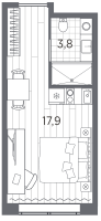 Студия № 745 Корп.: 1 , Секция 2  в ЖК Industrial Avenir