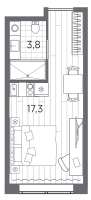 Студия № 964 Корп.: 1 , Секция 2  в ЖК Industrial Avenir