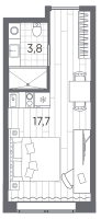 Студия № 246 Корп.: 1 , Секция 2  в ЖК Industrial Avenir