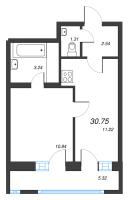 1 ккв № 80б Корп.: 1 , Секция 2  в ЖК Искра-Сити