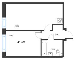 2 ккв (Евро) № 71 Корп.: 1 , Секция 2  в ЖК Измайловский