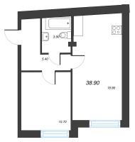 2 ккв (Евро) № 26 Корп.: 1 , Секция 1  в ЖК Измайловский