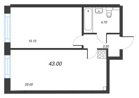 2 ккв (Евро) № 83 Корп.: 1 , Секция 2  в ЖК Измайловский
