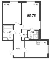 2 ккв № 4 Корп.: 2.2 , Секция 1  в ЖК Jaanila Драйв