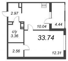 1 ккв № 111 Корп.: 4.1 , Секция 2  в ЖК Jaanila Драйв