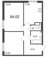 2 ккв № 3 Корп.: 2.2 , Секция 1  в ЖК Jaanila Драйв