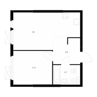 2 ккв (Евро) № 1.4.8 Корп.: 5 , Секция 1  в ЖК Кантемировская 11