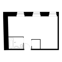 1 ккв № 1.1.1 Корп.: Литера Р , Секция 1  в ЖК Кантемировская 11