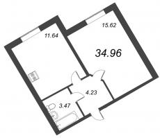 1 ккв № 300 Корп.: 1 , Секция 6  в ЖК Капральский
