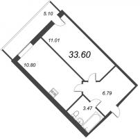 1 ккв № 183 Корп.: 1 , Секция 3  в ЖК Капральский