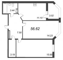 2 ккв № 148 Корп.: 1 , Секция 2  в ЖК Капральский