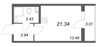 Студия № 565 Корп.: 3.2 , Секция 2.2  в ЖК Кинопарк