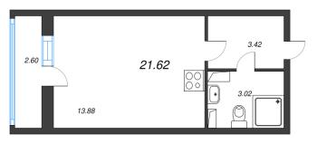 Студия № 468 Корп.: 2 Уч. 3 , Секция 2.9  в ЖК Кинопарк