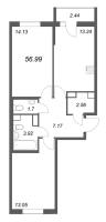 2 ккв № 150 Корп.: 2.1 Уч. 2 , Секция 1.3  в ЖК Кинопарк