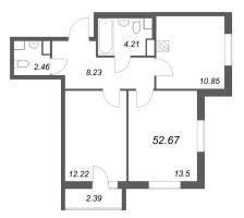 2 ккв № 509 Корп.: 2.2 Уч. 2 , Секция 2.2  в ЖК Кинопарк