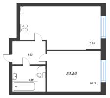 2 ккв (Евро) № 225 Корп.: 2 Уч. 3 , Секция 2.5  в ЖК Кинопарк