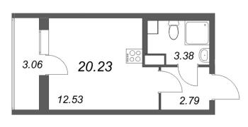 Студия № 605 Корп.: 2.2 Уч. 2 , Секция 2.4  в ЖК Кинопарк