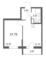 1 ккв № 180 Корп.: 2.1 Уч. 2 , Секция 1.4  в ЖК Кинопарк