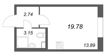 Студия № 479 Корп.: 3.2 , Секция 2.1  в ЖК Кинопарк