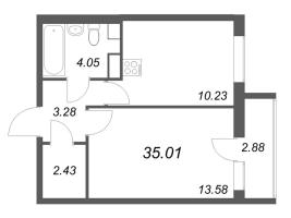 1 ккв № 425 Корп.: 2.2 Уч. 2 , Секция 2.1  в ЖК Кинопарк