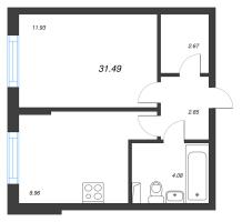 1 ккв № 3 Корп.: 2 Уч. 3 , Секция 2.1  в ЖК Кинопарк