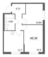 2 ккв № 929 Корп.: 3.2 , Секция 2.9  в ЖК Кинопарк