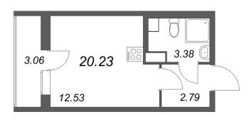 Студия № 597 Корп.: 2.2 Уч. 2 , Секция 2.4  в ЖК Кинопарк