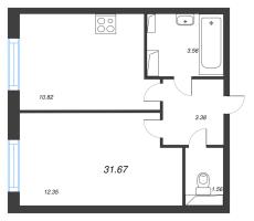 1 ккв № 456 Корп.: 2 Уч. 3 , Секция 2.9  в ЖК Кинопарк