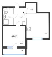 2 ккв (Евро) № 63 Корп.: 2 Уч. 3 , Секция 2.2  в ЖК Кинопарк