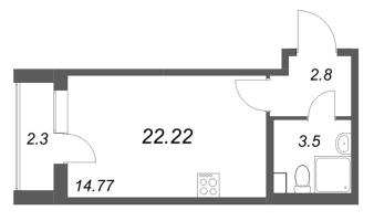 Студия № 823 Корп.: 3.2 , Секция 2.7  в ЖК Кинопарк