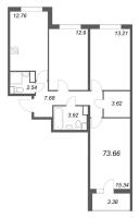 3 ккв № 682 Корп.: 3.2 , Секция 2.4  в ЖК Кинопарк