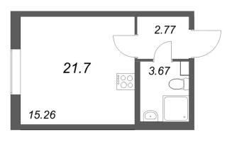 Студия № 886 Корп.: 3.2 , Секция 2.8  в ЖК Кинопарк