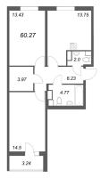 2 ккв № 512 Корп.: 2.2 Уч. 2 , Секция 2.2  в ЖК Кинопарк