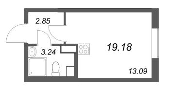Студия № 347 Корп.: 2.1 Уч. 2 , Секция 1.7  в ЖК Кинопарк