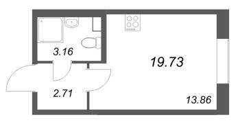 Студия № 480 Корп.: 3.2 , Секция 2.1  в ЖК Кинопарк