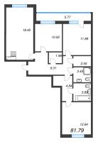 4 ккв (Евро) № 361 Корп.: 2 Уч. 3 , Секция 2.7  в ЖК Кинопарк