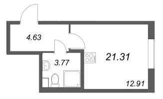 Студия № 888 Корп.: 3.2 , Секция 2.8  в ЖК Кинопарк