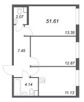 2 ккв № 771 Корп.: 3.2 , Секция 2.6  в ЖК Кинопарк