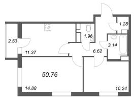 2 ккв № 720 Корп.: 3.2 , Секция 2.5  в ЖК Кинопарк