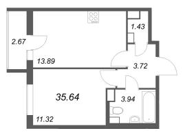 1 ккв № 787 Корп.: 3.2 , Секция 2.6  в ЖК Кинопарк
