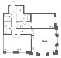4 ккв (Евро) № 20 Корп.: 1 , Секция 2  в ЖК Коллекционер