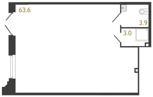 К. пом № 72 Корп.: 1 , Секция 2  в ЖК Коллекционер