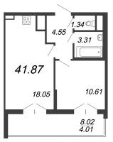 2 ккв (Евро) № 112и Корп.: 2 , Секция 9  в ЖК Колумб