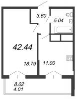 1 ккв № 109к Корп.: 2 , Секция 10  в ЖК Колумб