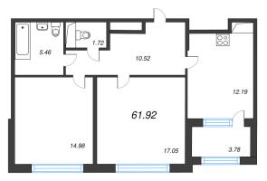 2 ккв № 134 Корп.: 2 , Секция 5  в ЖК Кристалл Холл