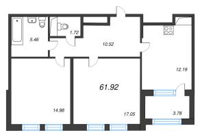 2 ккв № 138 Корп.: 2 , Секция 5  в ЖК Кристалл Холл