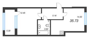 1 ккв № 151 Корп.: 2 , Секция 6  в ЖК Кристалл Холл